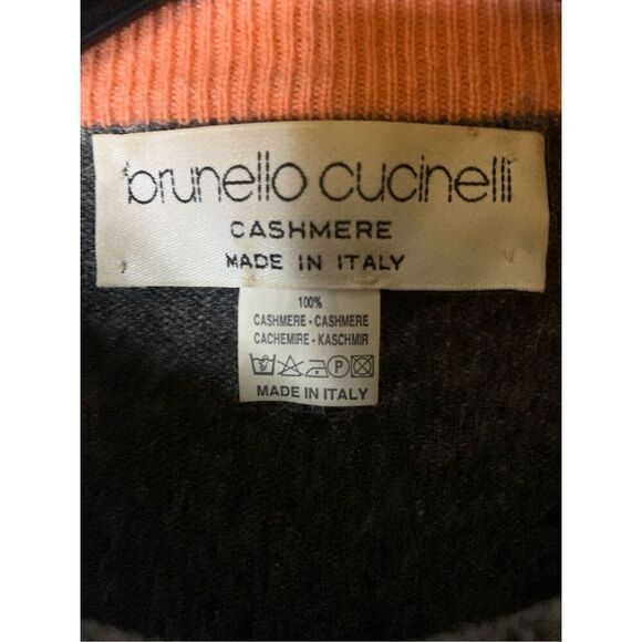 Brunello Cucinelli 100% cashmere sweater short sleeve gray women's size XL - Picture 3 of 5